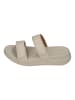 fitflop Pantoletten F-MODE GO ADJUSTABLE TWO-BAR BUCKLE SLIDES in weiß