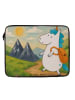 Mr. & Mrs. Panda Laptop Tasche Einhorn Bergsteiger Design ohne S... in Weiß