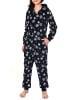 NORMANN Jumpsuit Overall Onesie Schlafanzug Eiskristall Sterne - 50913 in navy