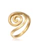 Elli Ring 925 Sterling Silber Kreis, Spirale in Gold gravierbar