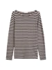 Gestreiftes Longsleeve regular in Light Beige