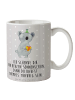 Mr. & Mrs. Panda Kaffeebecher Koala Geschenk mit Spruch in Grau Pastell