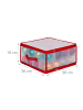 relaxdays Weihnachtskugel-Aufbewahrungsbox in Transparent/ Rot - (B)36 x (H)18 x (T)36 cm