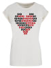 F4NT4STIC T-Shirt I love you Binary Code Herz in Whitesand