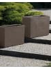 Beliani Outdoor Blumentopf EDESSA in Braun - (W) 80 x (H) 56 x (L) 34 cm