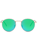 styleBREAKER Sonnenbrille in Gold / Grün-Blau verspiegelt