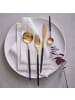 Butlers Butlers Besteck-Set STILETTO 4-tlg. in Schwarz / Gold