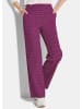 GOLDNER Kurzgröße:  Elegante Schlupfhose mit weitem Bein in beere / gemustert