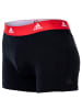 adidas Boxershort 3er Pack in Schwarz/Rot/Braun/Lila