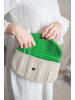 Lula Natura Clutch-Tasche "Lea" in Grün / Blau / Beige