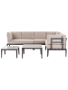 Beliani 5-tlg Lounge Set RIMA III in Grau/Beige linksseitig