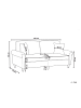 Beliani 3-Sitzer Sofa GINNERUP in Beige/Braun - (W) 195 x (H) 84 x (L) 76 cm