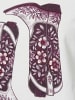 Rich & Royal T-Shirt Cow Girl Boots in ecru