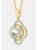 Diamant Exquis Halskette aus 375 Gelbgold mit Perle mit Diamant