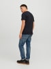 Jack & Jones 2-er Set Logo T-Shirt Kurzarm Basic Shirt JJELOGO in Navy