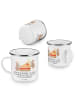 Mr. & Mrs. Panda Camping Emaille Tasse 6. Hochzeitstag Zuckerhoc... in Weiß