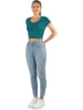 Janice 2 x Damen crop T-Shirt Nantes in Petrol
