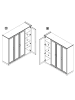 Feldmann-Wohnen Kleiderschrank Anga / 6 Einlegeböden Kaschmir 209,5 / 61 / 216cm