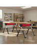 HOMCOM Sägebock-116L x 64B x 64-81H cm-Rot