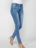 KOROSHI LANGE JEANS SCHMALE HOSE in blau