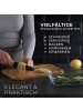 Exitoso EXITOSO Holz Multifunktionsbrett - mit Glaskuppel - 2er Set - Frischhaltebehält