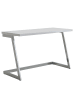 KADIMA DESIGN Schreibtisch 120x55x76 cm Hochglanz / Silber PC-Tisch mit