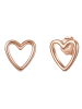 Glanzstücke München Ohrringe Herz aus Sterling Silber in roségold