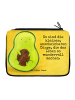 Mr. & Mrs. Panda Mäppchen Avocado Kern Design mit Spruch in Weiß
