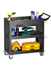 Fornorth Werkzeugwagen in Schwarz 78x70x35cm
