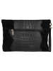 Samantha Look Clutch echt Leder in schwarz