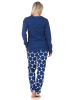 NORMANN Langarm Schlafanzug Pyjama Tupfen Punkte Optik - 87058 in marine