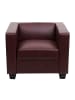 MCW Sessel Loungesessel  Lille, Kunstleder, rot-braun