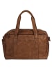 SPIKES & SPARROW Reisetasche WEEKENDER echt Leder in cognac