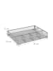relaxdays Schreibtischorganizer in Silber - (B)38 x (H)6 x (T)30 cm