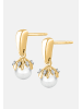 Diamant Exquis Ohrringe aus 375 Gelbgold mit Perle mit Diamant