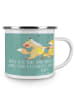 Mr. & Mrs. Panda Camping Emaille Tasse 15. Hochzeitstag Gläserne... in Meeresbrise