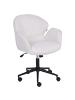 Beliani Bürostuhl BELMAR in Weiß/Schwarz - (W) 63 x (H) 83 x (L) 70 cm