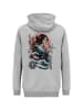 OLDSKULL Hoodie Asian Blossom Queen Logo Graphic in Heather Grey