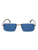 BOSS Männer Sonnenbrille Rechtwinklig Silber