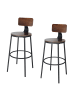 relaxdays 2x Barhocker in Braun/ Schwarz - (H)99 x Ø 54 cm