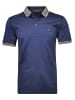 Ragman Polo uni mit Kontrastdetails, mercerisiert in Blau