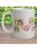 Mr. & Mrs. Panda Kaffeebecher Igel Familie ohne Spruch in Grau Pastell