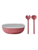 Mepal Servierschale mit Deckel & Salatbesteck Silueta in 4000 ml in Vivid Mauve