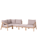 Beliani 6-tlg Sitzgruppe RIVELLO in Braun/Beige