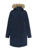 DreiMaster Damen Winterparka Mit Kunstfell in Nachtblau