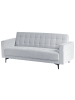Beliani Schlafsofa ABERDEEN in Grau/Schwarz - (W) 186 x (H) 83 x (L) 88 cm