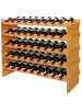relaxdays Weinregal in Natur - (B)85 x (H)68 x (T)25,5 cm