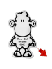 Sheepworld Nonbook - Plüschkissen Schaf "Ohne Dich ist alles doof."