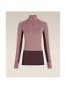 icebreaker Unterhemd Wo Merino 260 ZoneKnit LS Half in Bordeaux433