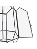relaxdays Pflanzenterrarium "geometrisch" in Schwarz - (B)18 x (H)26 x (T)15 cm